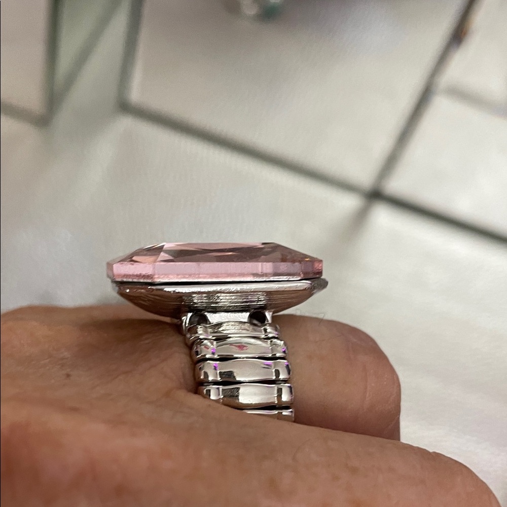 Source Unknown Pink Faceted Statement Ring - Women Jewelry - Picture 2 of 5